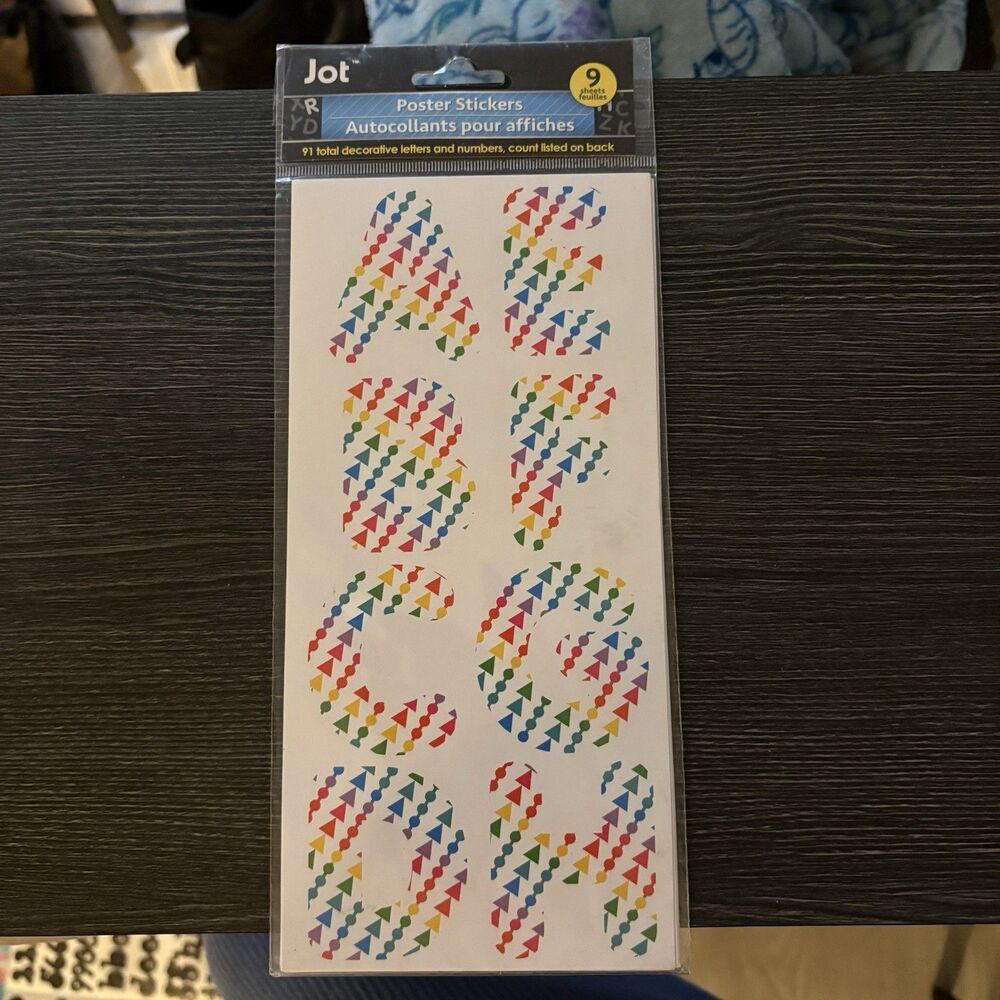 Jot Rainbow Letter Sticker Pack New